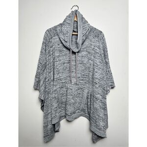 Athleta Gray Cowl Neck Poncho Sweatshirt